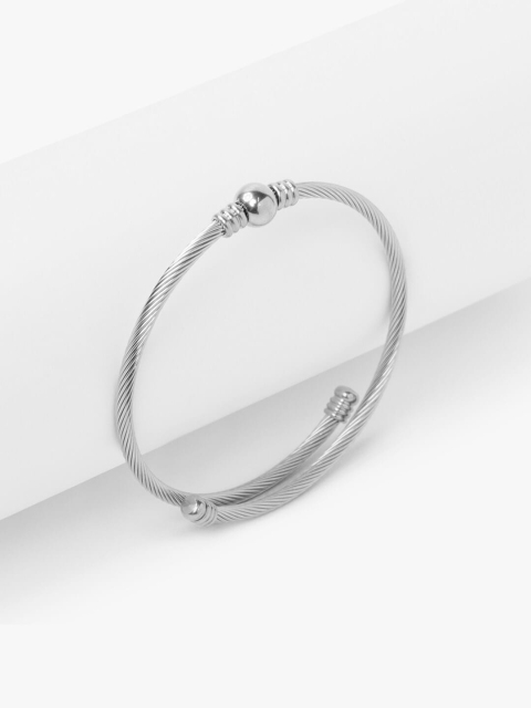 

Mikoto by FableStreet Women Silver-Plated Brass Twisted Cuff Bracelet