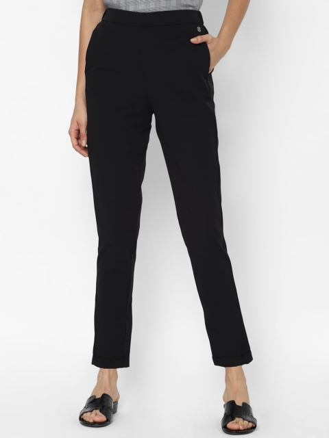 

Allen Solly Woman Women Black Regular-Fit Trousers