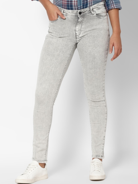 

Allen Solly Woman Women Grey Slim Fit Heavy Fade Jeans
