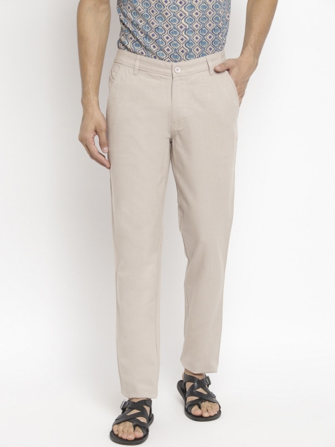 

Fabindia Men Cream-Coloured Trousers