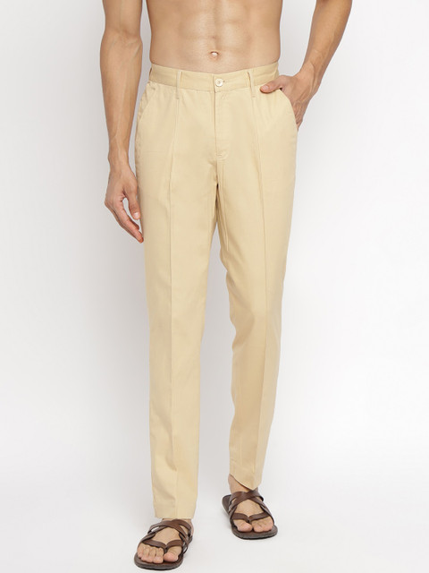 

Fabindia Men Beige Trousers