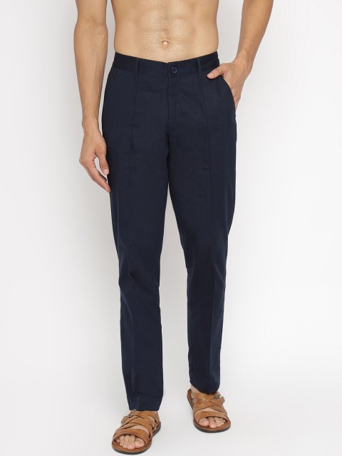 

Fabindia Men Navy Blue Trousers