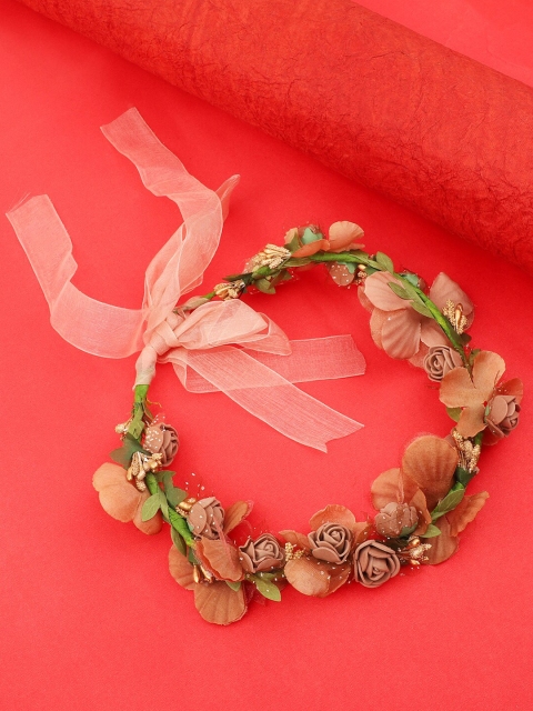 

AQUASTREET Women Brown Embellished Floral Tiara