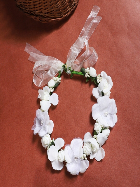 

AQUASTREET Women White Embellished Floral Tiara