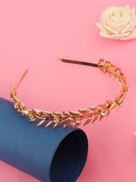 

AQUASTREET Women Gold-Toned Embellished Hairband