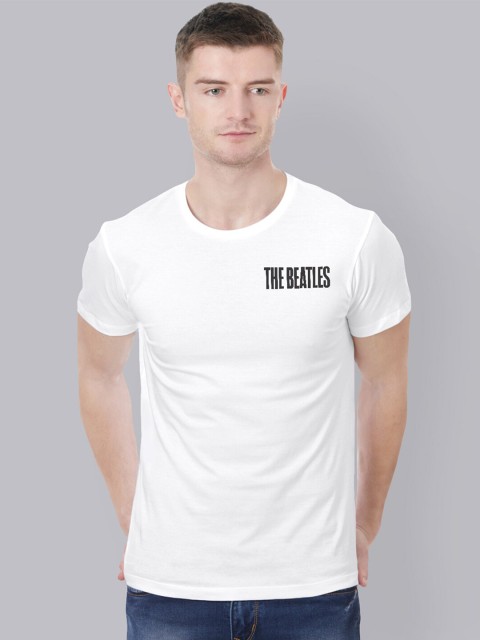 

Free Authority Men White & Black The Beatles Printed T-shirt