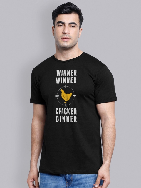 

Free Authority Men Black Pubg Printed Cotton Pure Cotton T-shirt