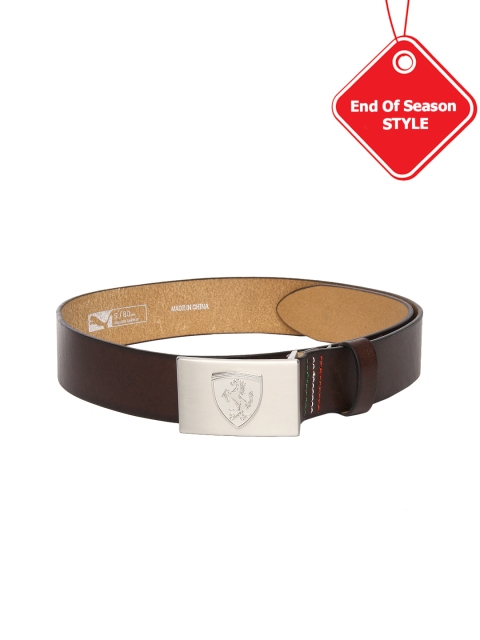 

PUMA Unisex Brown Leather Ferrari Belt
