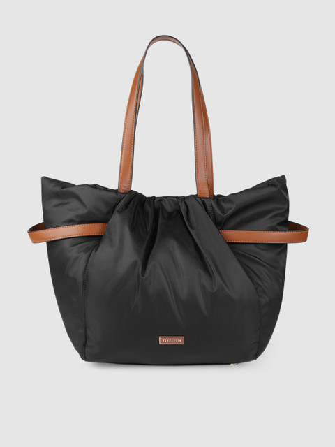 

Van Heusen Black Solid Structured Shoulder Bag