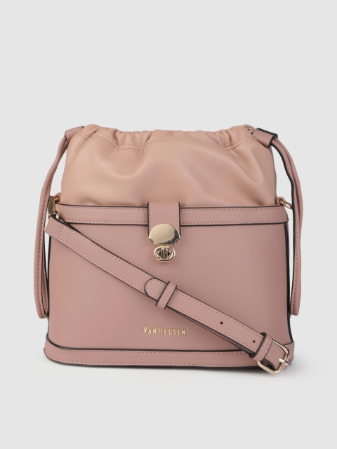 

Van Heusen Pink PU Structured Sling Bag