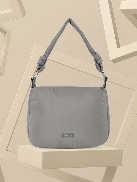 

Van Heusen Grey PU Structured Shoulder Bag