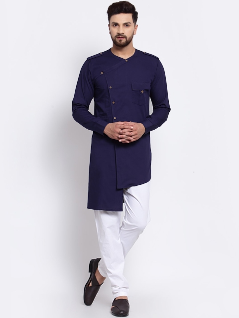 

Zotw Men Blue Pathani Kurta