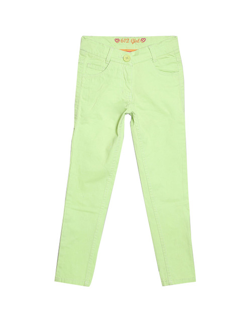 

612 league Girls Green Chinos Trousers