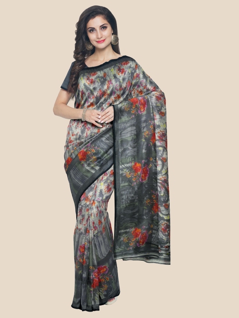 

Kalamandir Grey & Red Printed Saree
