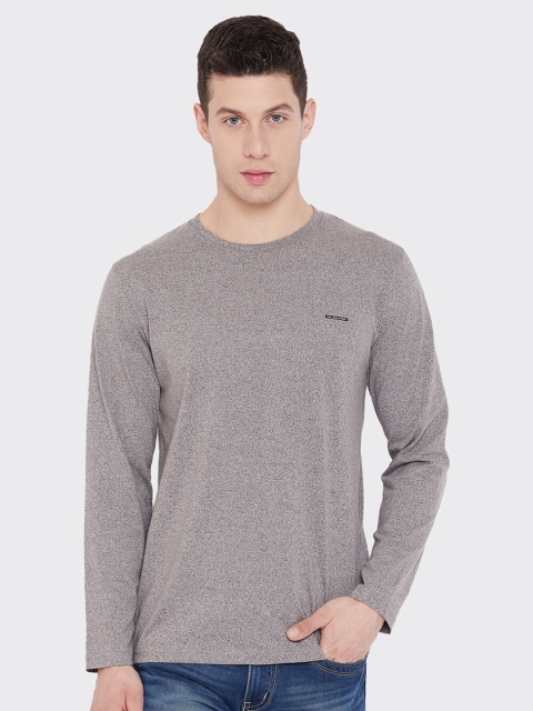 

Okane Men Grey Applique T-shirt