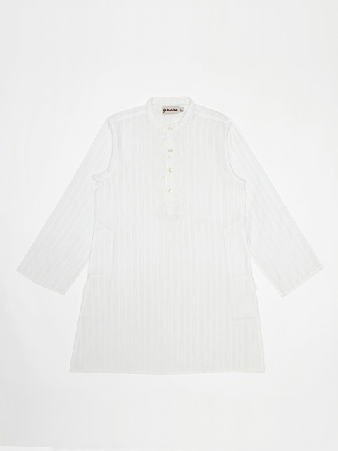 

Fabindia Boys White Striped Sleeves Kurta