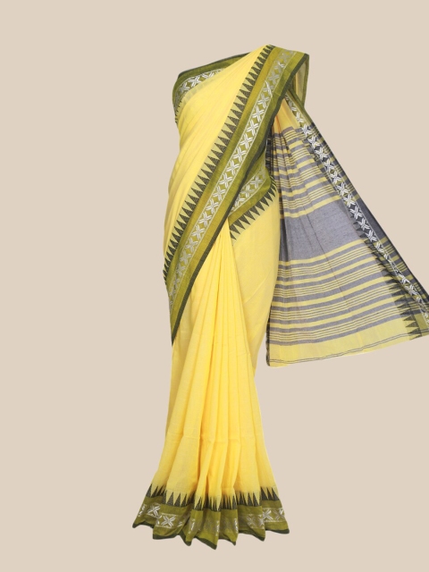 

The Chennai Silks Yellow & Grey Woven Design Pure Cotton Saree