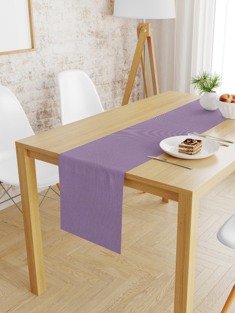

S9home by Seasons Purple Solid 6-Seater Table Runner