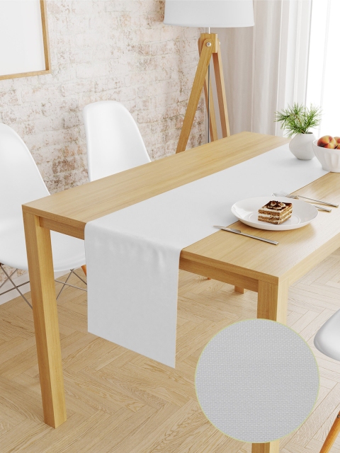 

S9home by Seasons White Solid 6-Seater Table Runner