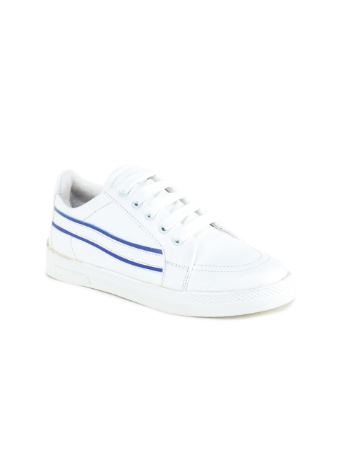 

Walkfree Women White & Blue Striped Sneakers