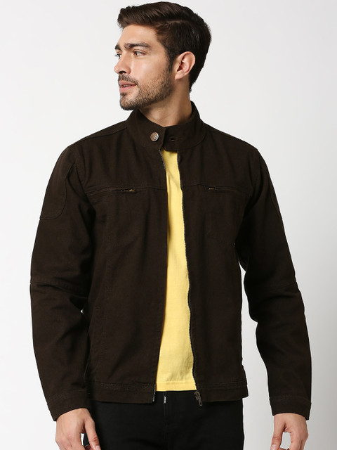 

High Star Men Brown Cotton Tailored Jacket