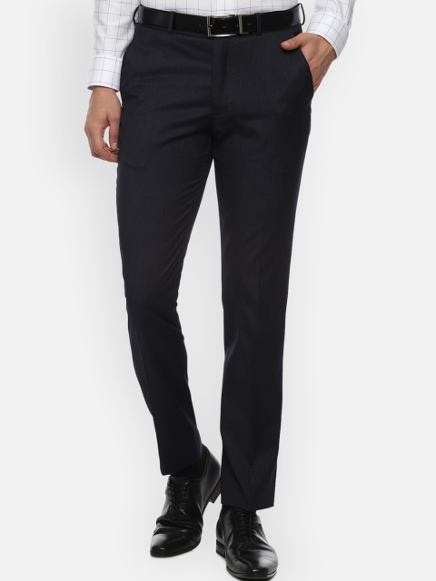 

Louis Philippe Men Black Printed Slim Fit Formal Trousers