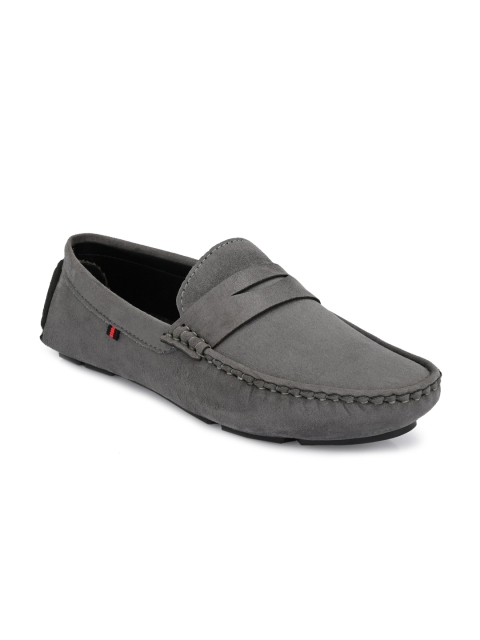 

AfroJack Men Grey Driving Shoes