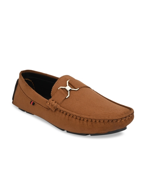 

AfroJack Men Tan Solid With Buckle Driving Shoes