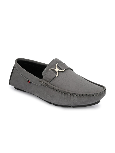

AfroJack Men Grey Driving Shoes