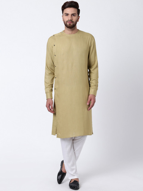 

I Know Men Khaki Side Placket Kurta