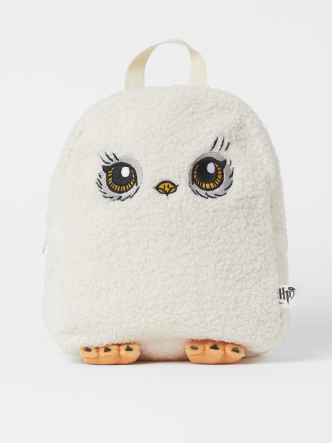 

H&M Girls White Faux Shearling Backpack