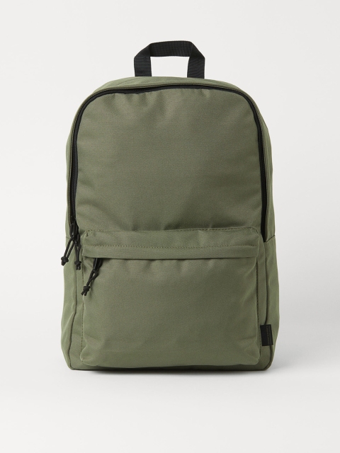 

H&M Men Green Solid Backpack