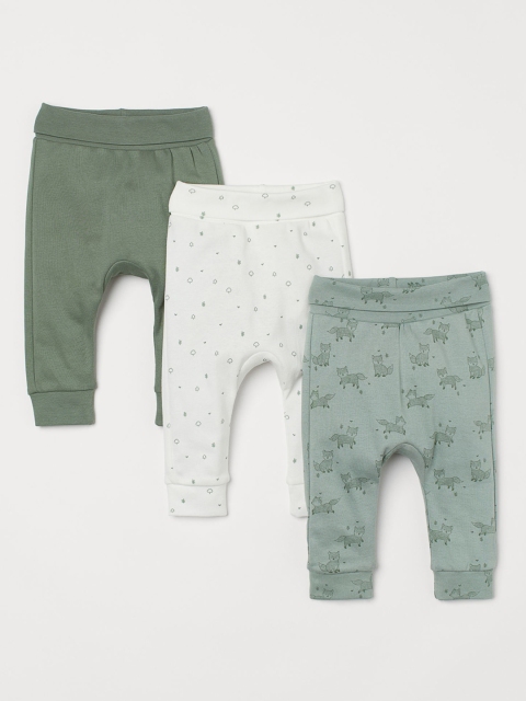 

H&M Kids Girls 3-pack cotton trousers, White