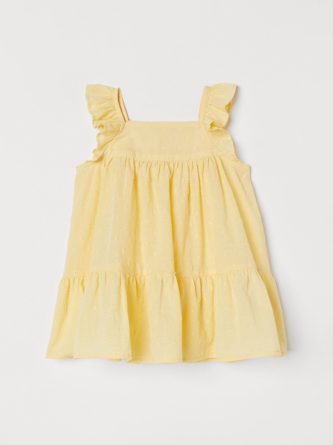 

H&M Woman Yellow Flared cotton dress