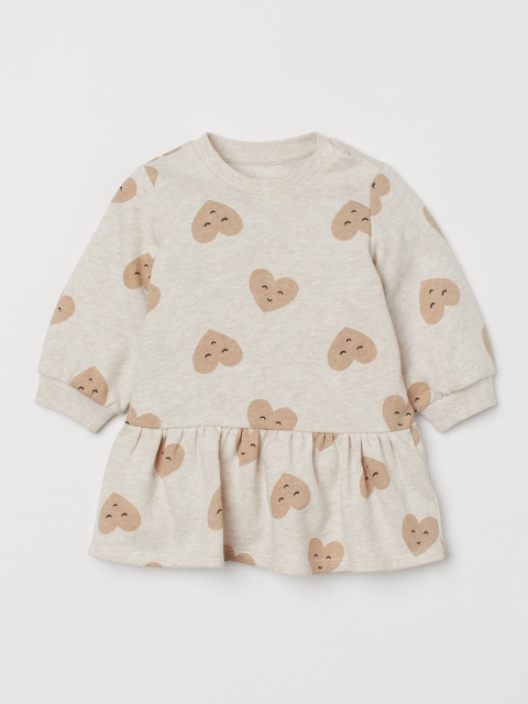 

H&M Kids Girls Beige Sweatshirt dress
