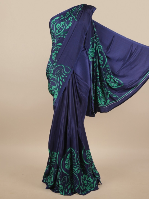 

Pothys Blue & Green Floral Printed Saree