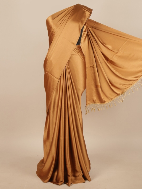 

Pothys Brown & Red Satin Saree