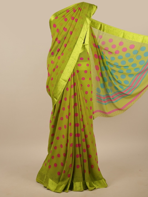 

Pothys Green & Pink Printed Saree