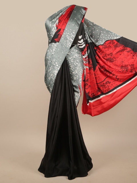 

Pothys Black & Red Printed Saree