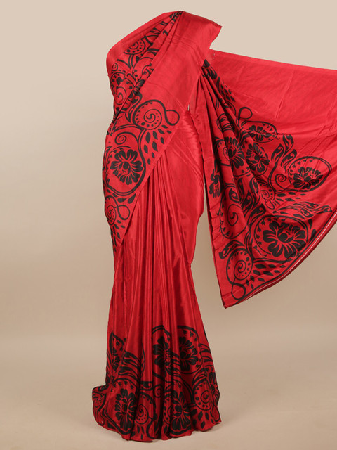 

Pothys Red & Black Floral Printed Saree