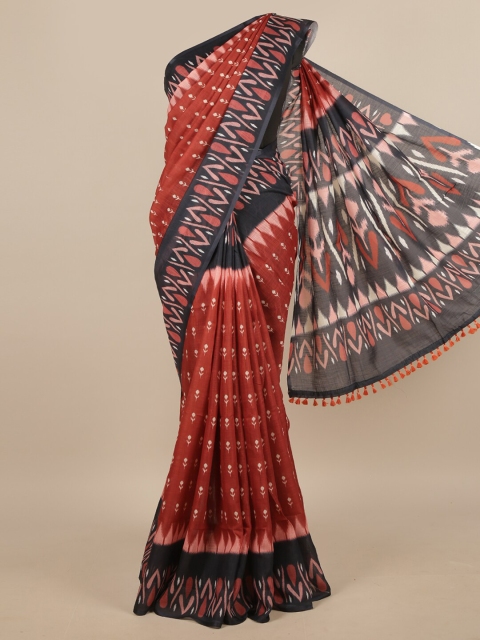 

Pothys Brown & Black Woven Design Saree