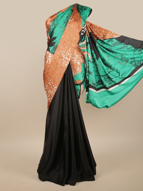 

Pothys Black & Multicoloured Printed Saree