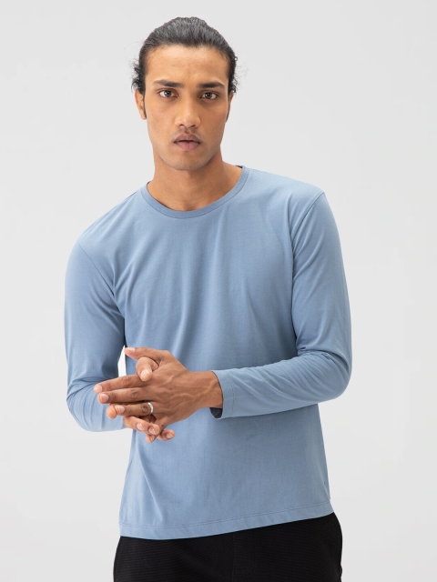 

DAMENSCH Men Blue Better Basics Full Crew Solid T-shirt