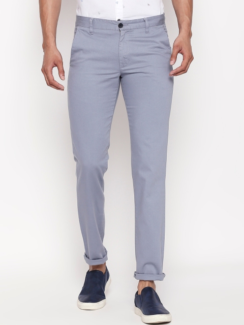 

BYFORD by Pantaloons Men Grey Cotton Trousers