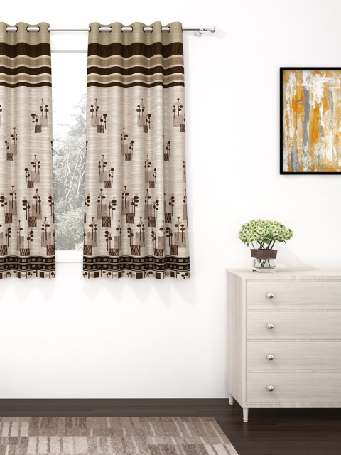 

Story@home Unisex Grey Floral Jacquard Single Long Door Curtain