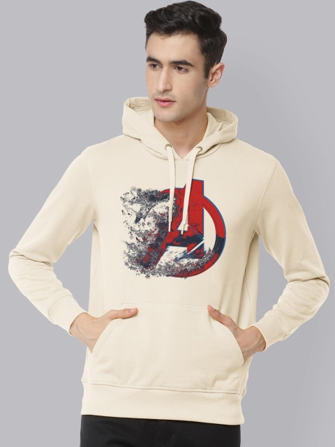 

Free Authority Men Cream-Coloured & Red Avengers Printed Hooded Sweatshirt