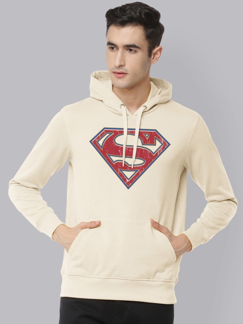 

Free Authority Men Cream-Coloured & Red Superman Printed Hooded Sweatshirt