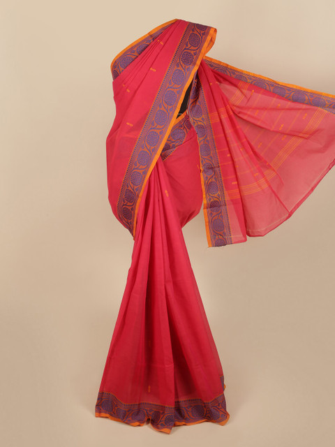 

Pothys Pink & Purple Pure Cotton Saree