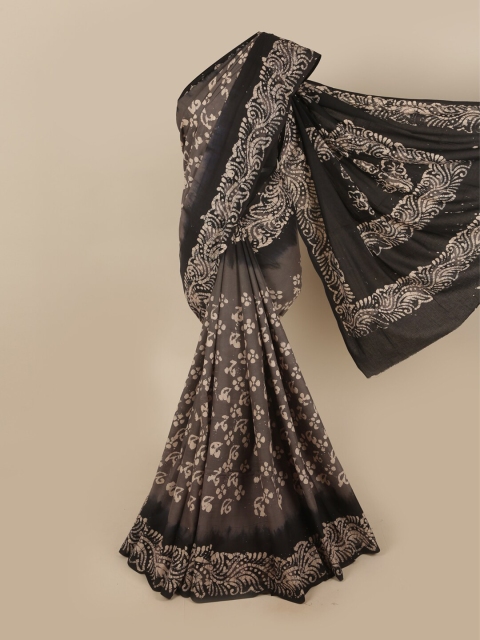 

Pothys Grey & Black Woven Design Pure Cotton Saree