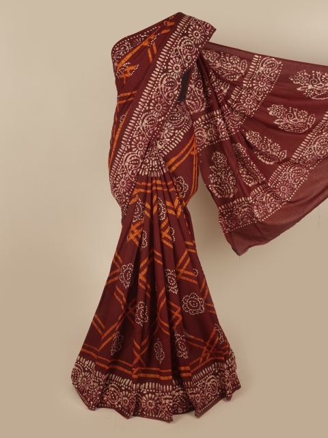 

Pothys Maroon & Orange Pure Cotton Saree